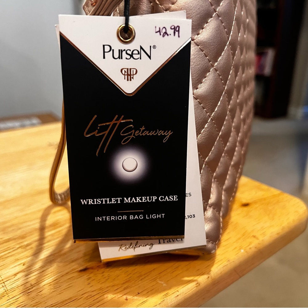 NEW PurseN Litt Makeup Bag in ROSE GOLD